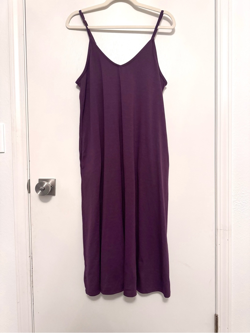 Zenana Outfitters Plum Maxi Slip Dress with Spaghetti Straps